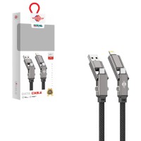 Wisdomup Καλώδιο Φόρτισης και Δεδομένων USB σε Lightning με Μεταλλικά Βύσματα 60W SJX-48 - USB to Lightning Fast Charging Data Cable 60W with Metal Connectors