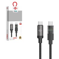 Wisdomup Καλώδιο Φόρτισης και Δεδομένων USB-C σε USB-C με Ένδειξη Ισχύος 60W SJX-47CC - USB-C to USB-C Fast Charging Data Cable with Power Display
