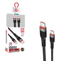 Wisdomup Καλώδιο Φόρτισης USB-C σε USB-C Ταχείας Φόρτισης 60W - USB-C to USB-C Fast Charging Cable