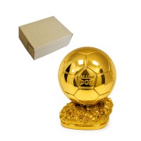 Τρόπαιο Μπάλα Ποδοσφαίρου Χρυσή σε Βάση - Golden Football Ball Trophy Ballon  on Base