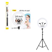 Andowl Επαγγελματικό Ring Light LED 18 Ιντσών με Τρίποδο και Βάσεις Κινητού Q-1800 - Professional 18 Inch LED Ring Light with Tripod and Phone Holders