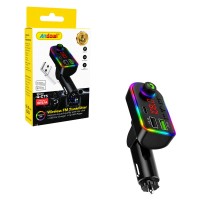 Andowl Ασύρματος FM Transmitter Αυτοκινήτου με Bluetooth Φορτιστή USB και RGB Φωτισμό Q-C75 - Wireless Bluetooth FM Transmitter Car Charger