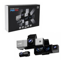 PerVoi Κάμερα Αυτοκινήτου Τριπλής Εγγραφής 4K WiFi GPS X13 - Triple Lens Dash Camera