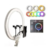 RGB LED Ring Light 45cm (18") με Βάσεις Κινητού & Ρυθμιζόμενο Φωτισμό 3D-45 - RGB LED 18" Ring Light with Phone Holders & Adjustable Lighting
