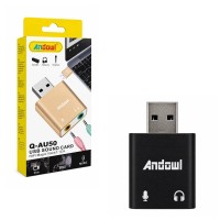 Andowl Εξωτερική Κάρτα Ήχου USB 7.1 Q-AU50 -External USB Sound Card