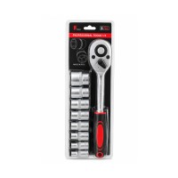 Σετ Καστάνιας 1/2" με 8 Καρυδάκια 9 Τεμαχίων - 1/2" Ratchet Wrench & Socket Set 9PCS