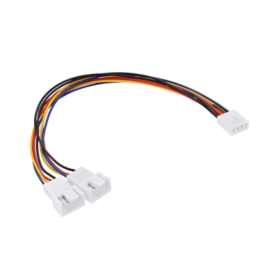 Cable , Y-Splitter, For fan, 4PIN to 2x4PIN, 0.3m, Multicolor - 18320