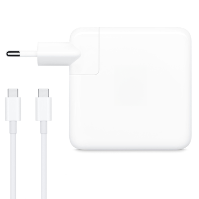 Adapter DeTech, For Apple, 61W, Type-C, White - 352