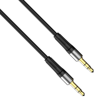 Audio cable DeTech DE-13AUX, 3.5mm jack, M/M, 1.0m, Black - 40279