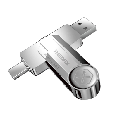 USB Flash drive Remax RX-817 2in1, 128GB, USB 3.1, Silver - 62047