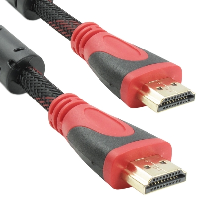 Cable, DeTech, HDMI - HDMI M/М, 30m, Braided, With ferrite - 18313