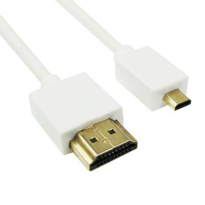 Cable DeTech HDMI - HDMI Micro, 1.5m, White - 18136
