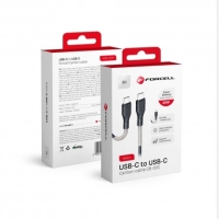 Forcell CB-02C 60W Usb-C/Usb-C Carbon Data Cable 60W 1m Black