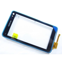 Nokia N8-00 FrontCover+Touch Screen blue ORIGINAL