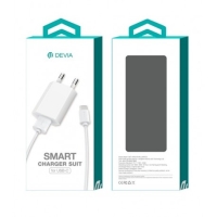 Devia Travel Wall+Type C Cable  White