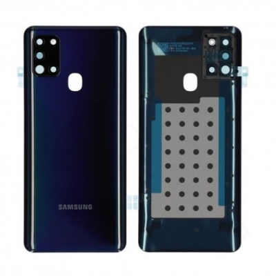 Samsung Galaxy A21S BatteryCover+CameraLens Black ORIGINAL