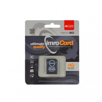 Imro MicroSD Card 4GB+Adapter Class10
