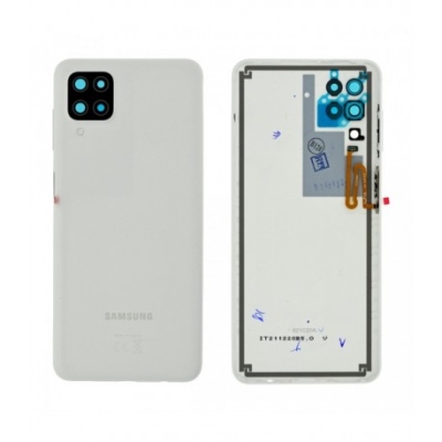 Samsung Galaxy A12 BatteryCover+Camera Lens White ORIGINAL