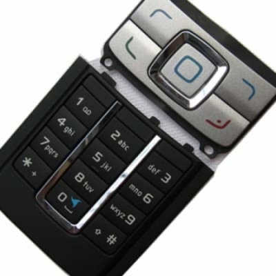Nokia 6280 Keypad Set black/silver ORIGINAL
