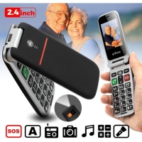 Artfone CF241A Dual Sim 2.4'' GSM Flip Phone Black (Ελληνικό Μενού)