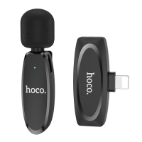 HOCO - L15 wireless lavalier microphone for iPhone Lightning 8-pin black