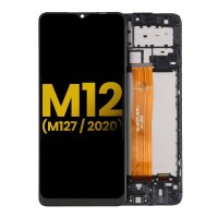 Samsung Galaxy M12 / M127F Frontcover + Lcd  + Touch Black Grade A