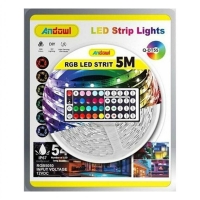 ANDOWL ΑΔΙΑΒΡΟΧΗ ΤΑΙΝΙΑ LED 12V RGB 5m ΤΥΠΟΥ SMD5050 Q-DT55