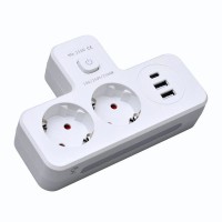 ΠΟΛΥΠΡΙΖΟ 2500W ΜΕ 2 ΠΡΙΖΕΣ, 2 ΘΥΡΕΣ USB-A, 1 ΘΥΡΑ USB-C & ΔΙΑΚΟΠΤΗ QH-05187