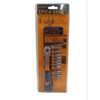 ΚΑΣΤΑΝΙΑ 1/4'' ΜΕ ΑΝΤΑΛΛΑΚΤΙΚΕΣ ΜΥΤΕΣ ΣΕΤ 19ΤΜΧ EPICA STAR EP-60674