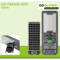 GDSUPER ΗΛΙΑΚΟΣ ΠΡΟΒΟΛΕΑΣ ΔΡΟΜΟΥ 300W ΜΕ ΕΝΣΩΜΑΤΩΜΕΝΗ ΚΑΜΕΡΑ ΑΣΦΑΛΕΙΑΣ GD-OM300-WIFI