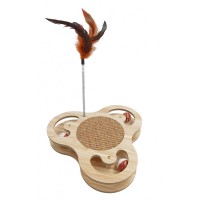 ΞΥΛΙΝΟ ΔΙΑΔΡΑΣΤΙΚΟ ΠΑΙΧΝΙΔΙ ΓΙΑ ΓΑΤΕΣ ΜΕ ΟΝΥΧΟΔΡΟΜΙΟ YB-02367