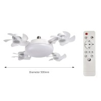 RIXME LED ΑΝΕΜΙΣΤΗΡΑΣ ΟΡΟΦΗΣ ΜΕ ΦΩΣ & ΤΗΛΕΧΕΙΡΙΣΤΗΡΙΟ Ε27 60W RZ-57459