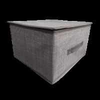 ΚΟΥΤΙ ΑΠΟΘΗΚΕΥΣΗΣ ΡΟΥΧΩΝ 35*30*20CM ΓΚΡΙ ΣΚΟΥΡΟ ΧΡΩΜΑ JZ-06425