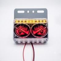 ΠΛΕΥΡΙΚΑ ΦΩΤΑ DEVIL EYE ΚΟΚΚΙΝΑ ΜΑΤΙΑ 4TMX  24V  W19514R