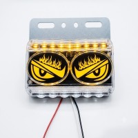 ΠΛΕΥΡΙΚΑ ΦΩΤΑ DEVIL EYE ΚΙΤΡΙΝΑ ΜΑΤΙΑ 4TMX  24V  W19514Υ