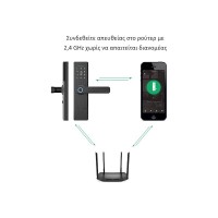 ΈΞΥΠΝΗ ΚΛΕΙΔΑΡΙΑ ΠΟΡΤΑΣ WiFi ΜΕ ΔΑΚΤΥΛΙΚΟ ΑΠΟΤΥΠΩΜΑ  ASB-07004