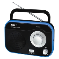 Akai PR003A-410B Φορητό αναλογικό ραδιόφωνο με είσοδο ακουστικών