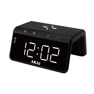 Akai ACRB-2000 Ψηφιακό ρολόι-ξυπνητήρι με ασύρματη φόρτιση – 15W