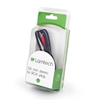 LAMTECH 3,5MM STEREO TO RCA PLUG CABLE 1,5M RETAIL PACK