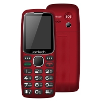 LAMTECH MOBILE PHONE 2.4' GR DUAL SIM TINY L II RED