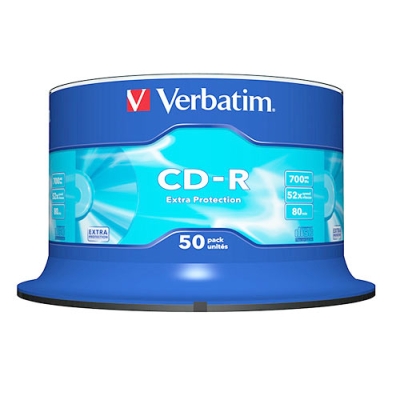 VERBATIM CD-R 50 TUB 52X80 MIN