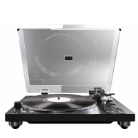 AIWA PROFESSIONAL BELT-DRIVE TURNTABLE BLUETOOTH PREAMP STROBOSCOPE USB REC BLACK