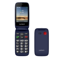 LAMTECH FLIP PHONE BLUE 2.8' DISPLAY WITH BT, FM RADIO, SOS, 1400 mAh, GR MENU FLIP-X