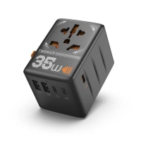 TESSAN UNIVERSAL TRAVEL ADAPTER 2xUSB, 3xTYPE-C MAX 35W