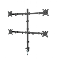 GEMBIRD ADJUSTABLE DESK 4-DISPLAY MOUNTING ARM (RTS) 13'-32' BLACK