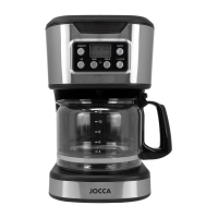 JOCCA DIGITAL DRIP COFFEE MACHINE 1.5L WITH GLASS JUG AND TIMER SILVER/BLACK