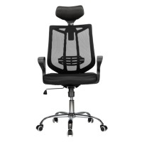 DELI HEADREST MESH CHAIR BLACK