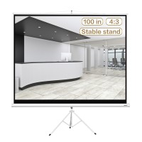 DELI BRACKET PROJECTOR SCREEN 100' WHITH TRIPOD WHITE