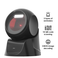 DELI 1D & 2D DESKTOP BARCODE SCANNER BLACK