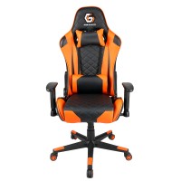 GEMBIRD GAMING PVC LEATHER CHAIR WITH PILLOWS BLACK ORANGE